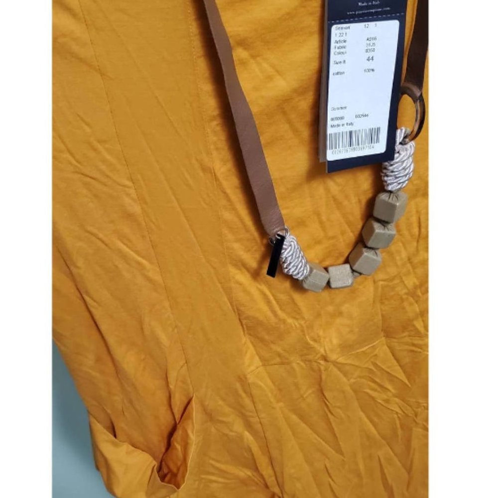 Piazza Sempione Orange Casual Dress with Necklace - Picture 8 of 14